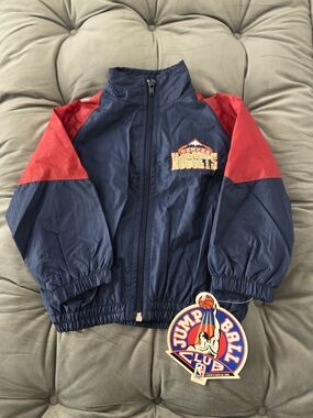 NBA Tiddler Denver Nuggets Navy and Red Windbreaker Jacket 24M